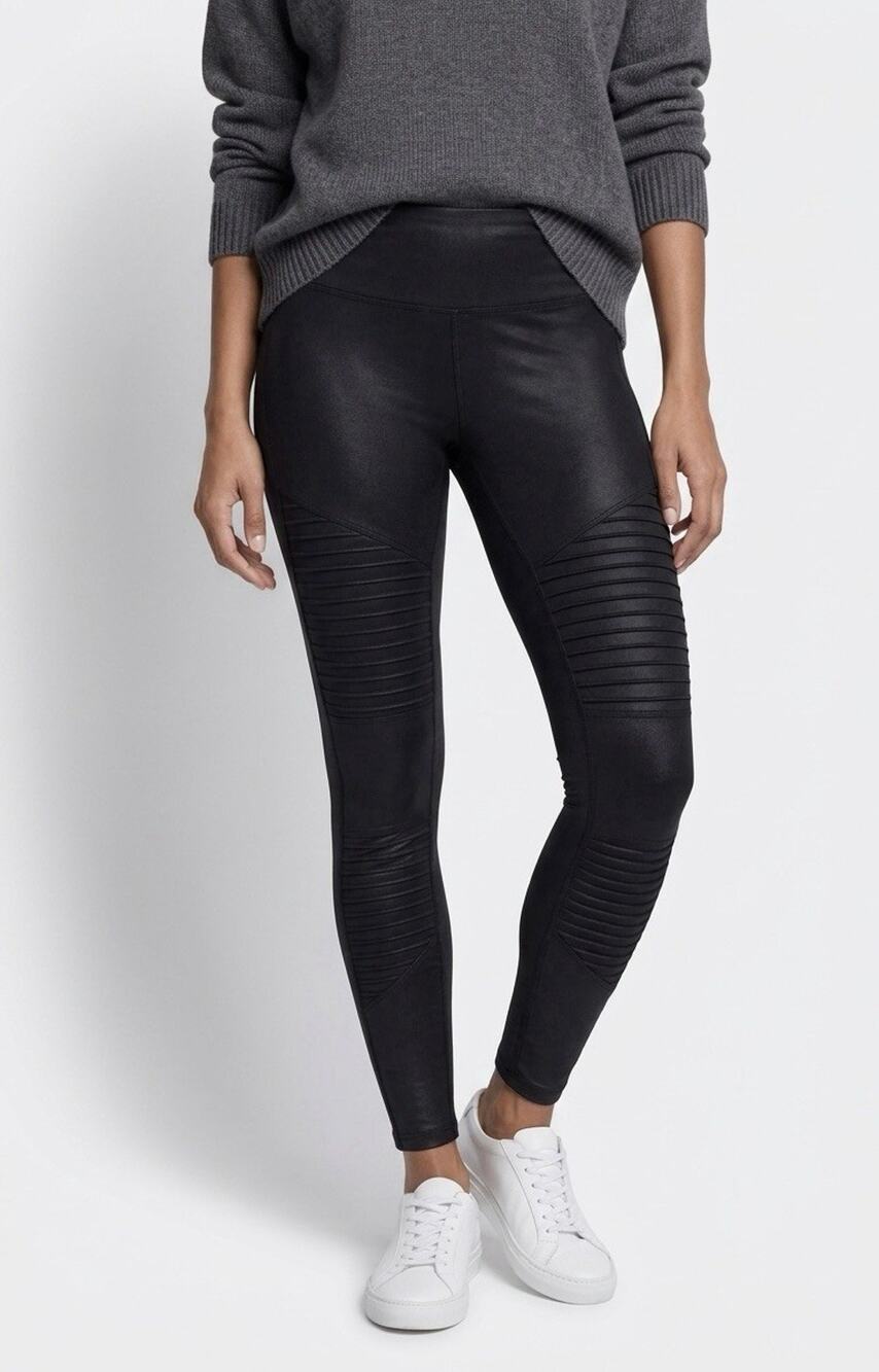 MNY Marc New York Performance-Women's Pull On Black Faux Leather Pants -Medium